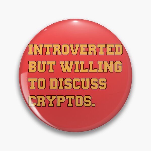 Item preview, Introverted But Willing to Discuss Cryptos designed and sold by CadDesignerr.