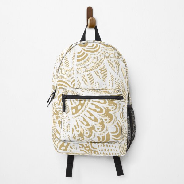Item preview, Ethnic White Gold Doodle - Zentangle designed and sold by MyArt23.