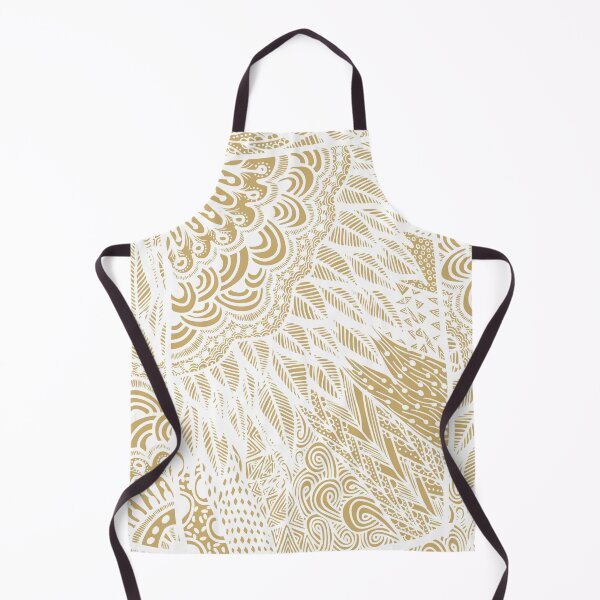 Item preview, Ethnic White Gold Doodle - Zentangle designed and sold by MyArt23.