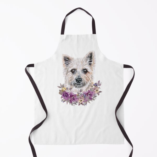 Item preview, Cute Cairn Terrier with Purple Flowers Illustration Art designed and sold by adriana-holmes.