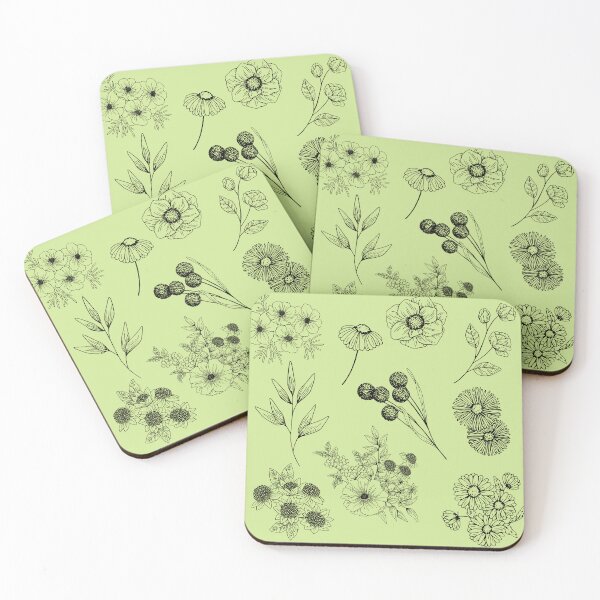 Item preview, Elegant Spring Flower Sketches designed and sold by DonneeCreations.