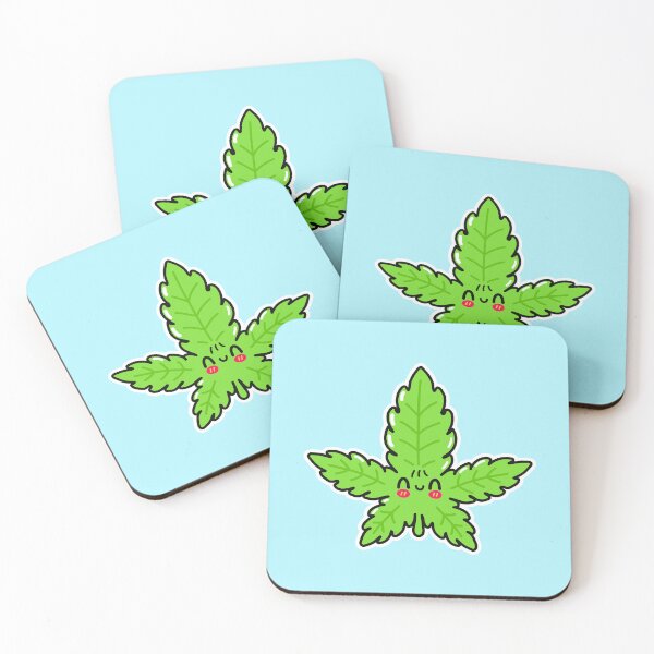 Item preview, Kawaii pot leaf designed and sold by CabbageNClouds.
