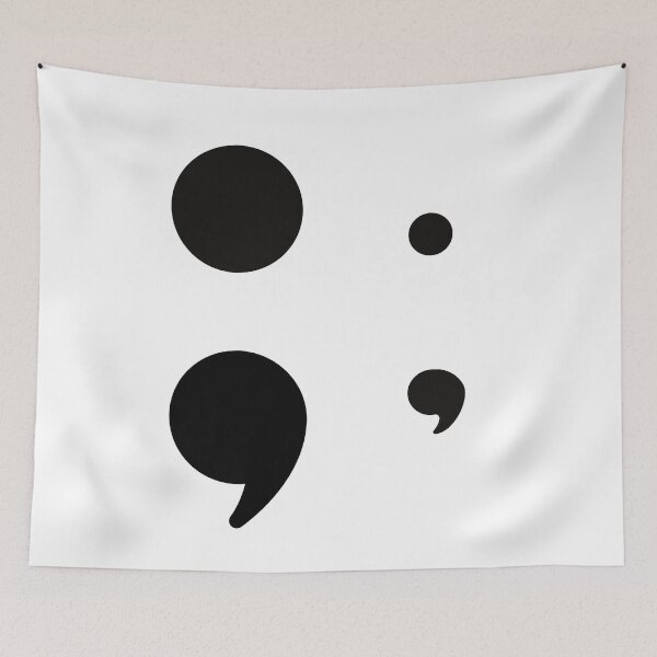 Item preview, Black semi colon small and big designed and sold by Sam Artist.