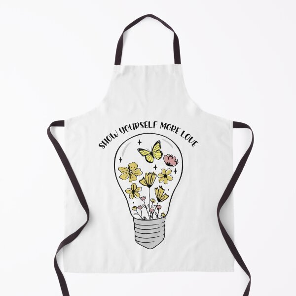 Item preview, Light Bulb With Yellow Flowers-show yourself more love-motivational qouts-Light Bulb With Yellow withe butterfly designed and sold by J-mina.