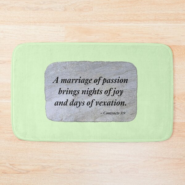 Item preview, A marriage of passion brings nights of joy and days of vexation. designed and sold by Chemobius.