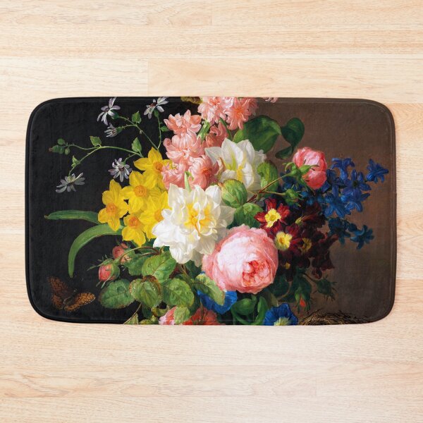 Item preview, Blumenstrauß mit Vogelnest und Schmetterling (1843) , Bouquet with Bird's Nest and Butterfly Josef Lauer  designed and sold by TeeARTHY.