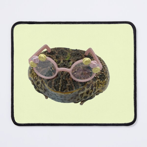 Item preview, Cute pink glasses frog designed and sold by LimetheFrog.