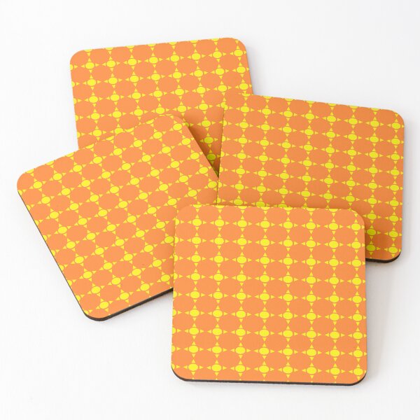 Item preview, Volksbolts/KABFA Designs, Yellow Sun, circles and triangles on orange background designed and sold by KABFA Designs.
