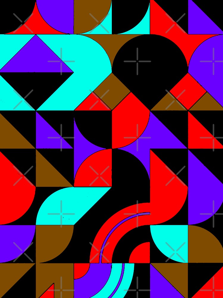 geometric colorful patterns conceptual Art - Abstract Neo Geo 