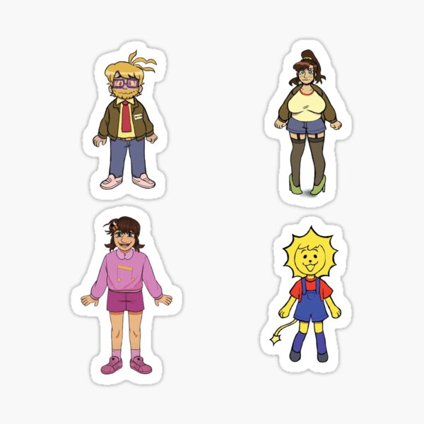 BlueyCapsules characters pack of 5 Sticker for Sale by