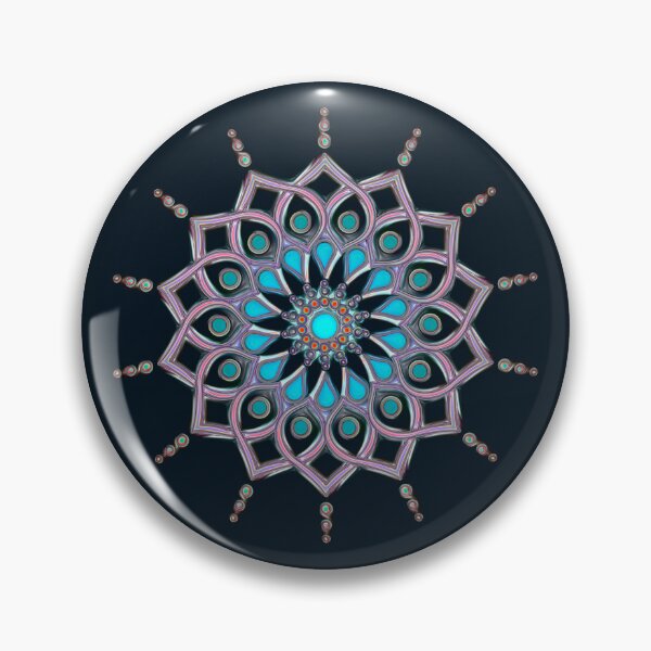 Item preview, Fourteen Pointed Cosmic Mandala In Metallic Glass designed and sold by kernowerno.