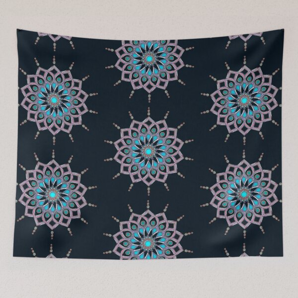 Artikelvorschau, Fourteen Pointed Cosmic Mandala In Metallic Glass entworfen und verkauft von kernowerno.