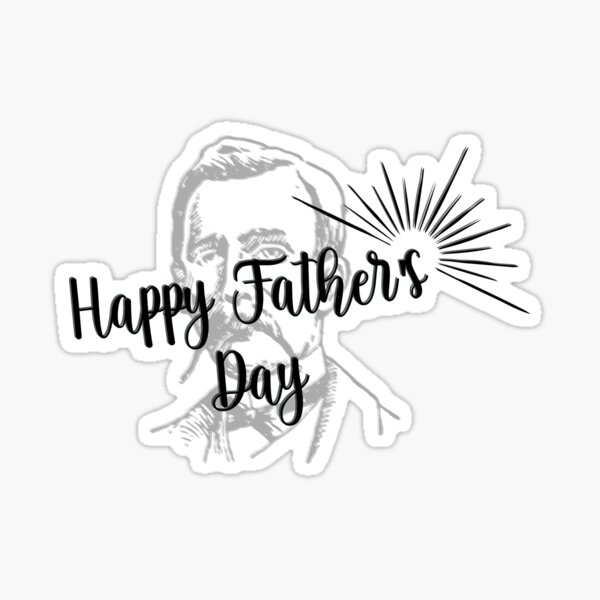 Happy Father's Day White Hat Sticker for Sale by fatimah2002