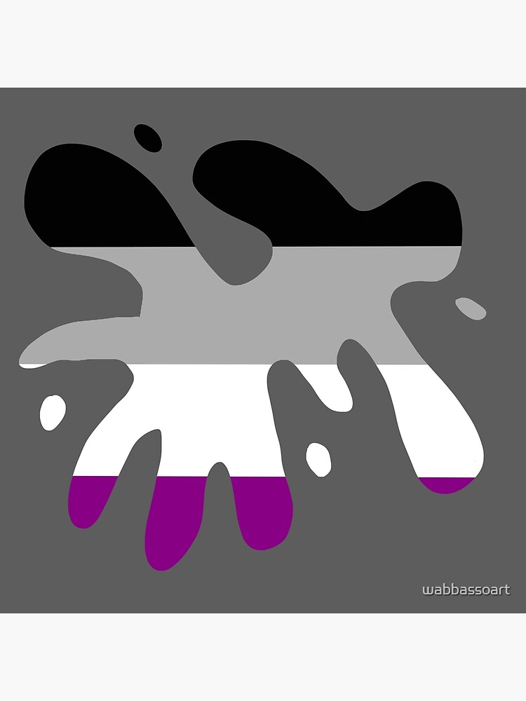 Asexual Pride Flag Splatter Poster For Sale By Wabbassoart Redbubble 