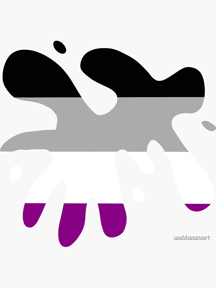 Asexual Pride Flag Splatter Sticker For Sale By Wabbassoart Redbubble 