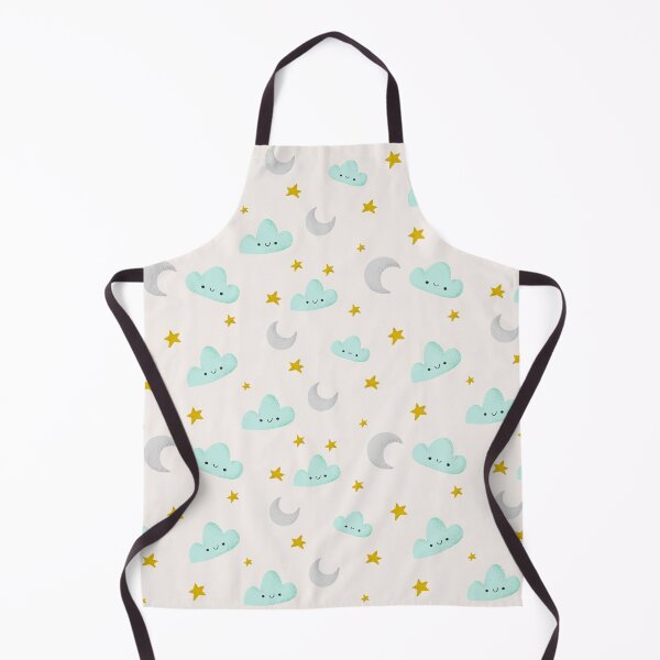 Artikelvorschau, Cute Happy Clouds Moon and Stars entworfen und verkauft von Heather Rosas.