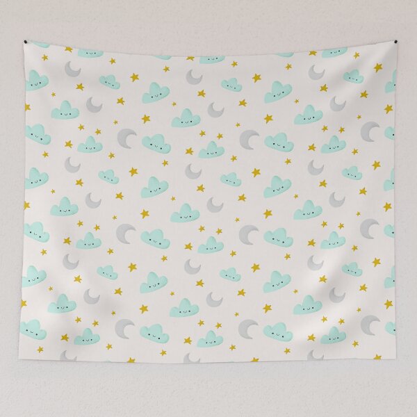 Item preview, Cute Happy Clouds Moon and Stars designed and sold by Heather Rosas.