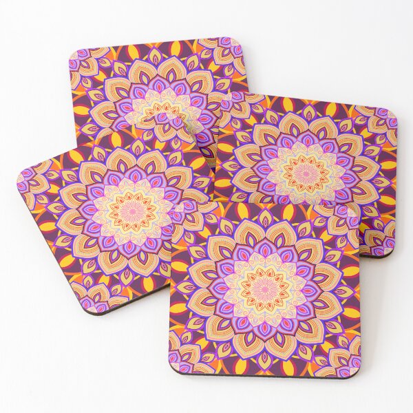 Item preview, Yellow and purple mandala designed and sold by FGCART.
