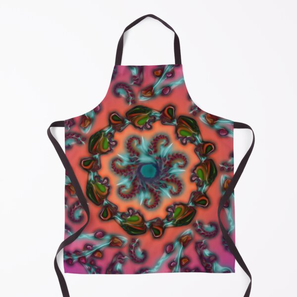 Item preview, Pink Teal Seven Pointed Spiral Cosmic Mandala designed and sold by kernowerno.