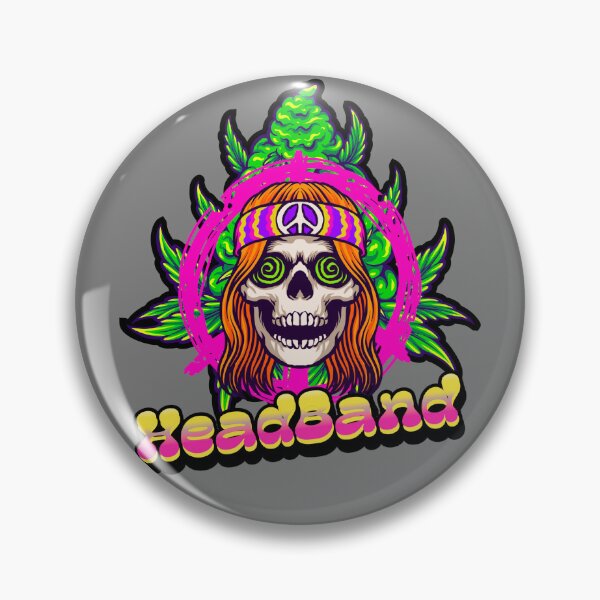 Item preview, Headband Marijuana - Hippie Skull Bud Plant - Weed Strains - Stoner designed and sold by YomeHayin.