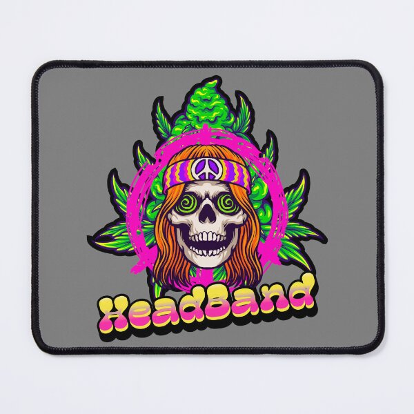 Item preview, Headband Marijuana - Hippie Skull Bud Plant - Weed Strains - Stoner designed and sold by YomeHayin.