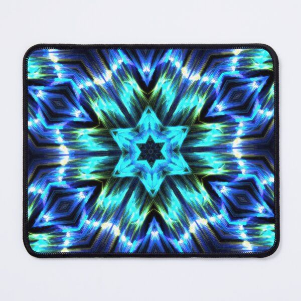 Item preview, Abstract Blue & Teal Shining Fractal Star designed and sold by SXW Designs.