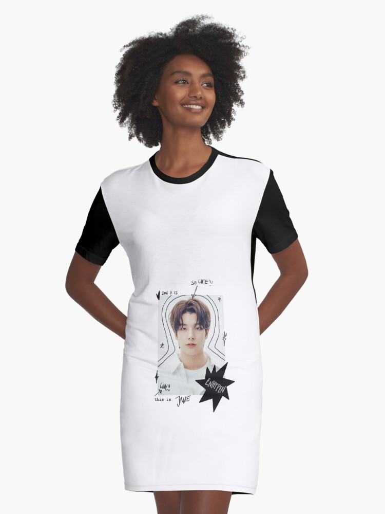 Black Girls Print Graphic T-Shirt | Jay - Enhypen Black XL