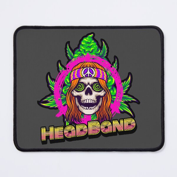 Item preview, Headband Marijuana - Hippie Skull Bud Plant - Weed Strains - Stoner Merch designed and sold by YomeHayin.