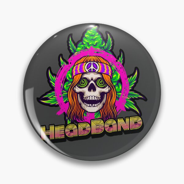 Item preview, Headband Marijuana - Hippie Skull Bud Plant - Weed Strains - Stoner Merch designed and sold by YomeHayin.