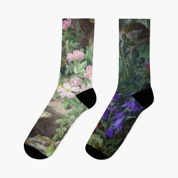 Item preview, Large Still Life with Alpine Flower butterflies ,Großes Stillleben mit Alpenblumen Still Life Josef Lauer designed and sold by TeeARTHY.
