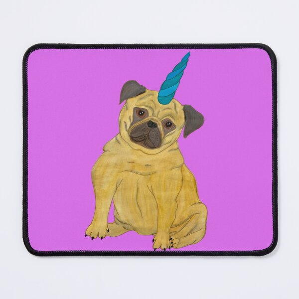 Item preview, Uni-pug, Pug With Unicorn Horn designed and sold by LuvbuzzArt.