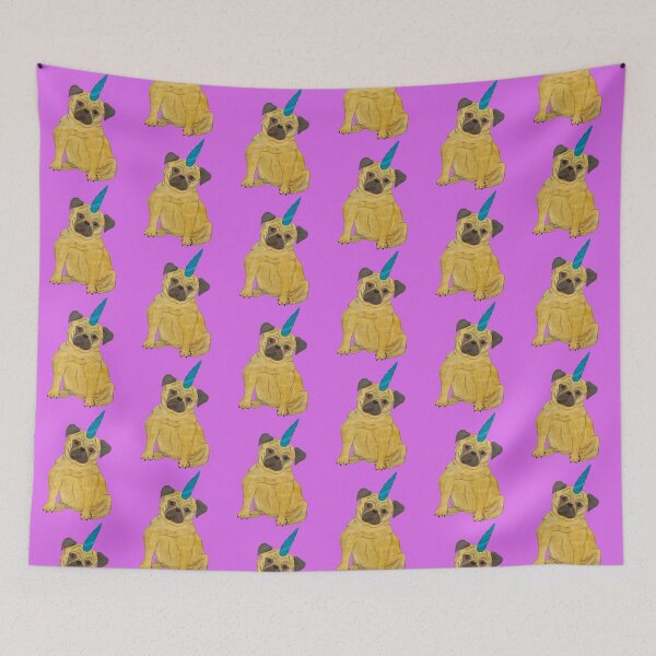 Item preview, Uni-pug, Pug With Unicorn Horn designed and sold by LuvbuzzArt.