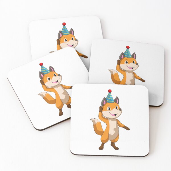 Item preview, Fox at Party with Party hat designed and sold by Snabdesign84.