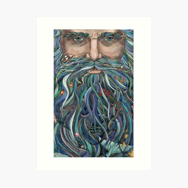 Old man Ocean Art Print