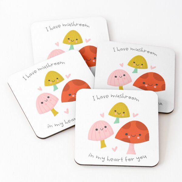 Item preview, Cute Happy Mushrooms and Hearts designed and sold by Heather Rosas.