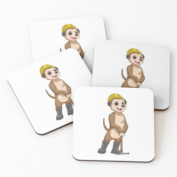 Item preview, Meerkat as Miner with Pickaxe designed and sold by Snabdesign84.