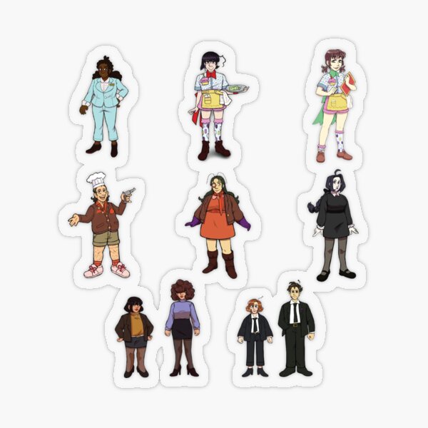 BlueyCapsules characters pack of 4 Magnet for Sale by issamdesing