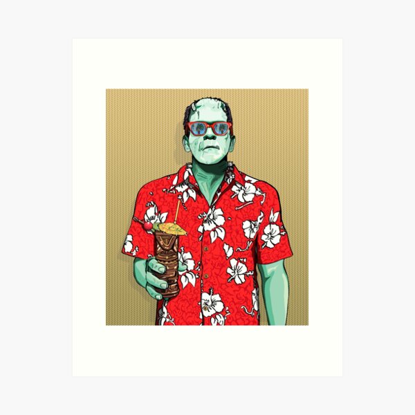 Item preview, Tiki Frankenstein With Thatch designed and sold by FanboyMuseum.