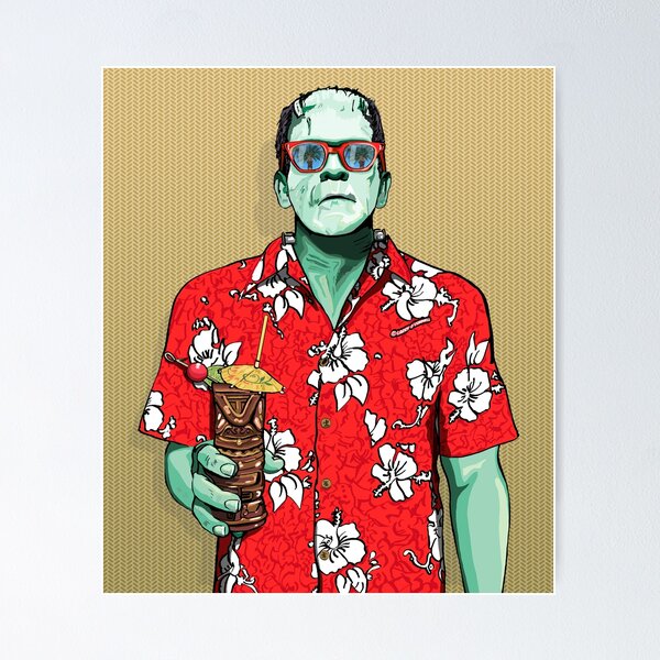 Item preview, Tiki Frankenstein With Thatch designed and sold by FanboyMuseum.