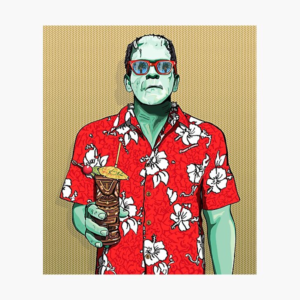 Item preview, Tiki Frankenstein With Thatch designed and sold by FanboyMuseum.