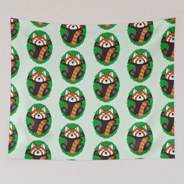 Item preview, A lazy red panda on a bamboo bed designed and sold by rainbowcho.