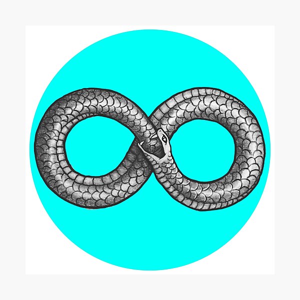 Item preview, Ouroboros Neon Blue designed and sold by OrpheusPo.