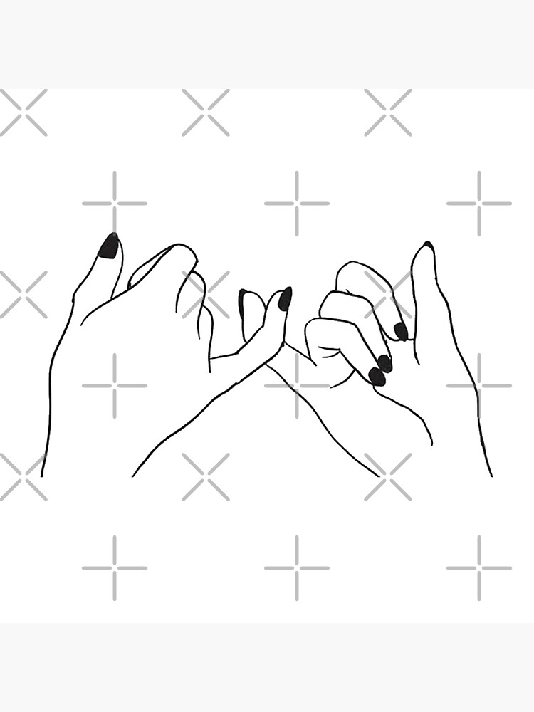 pinky promise line art