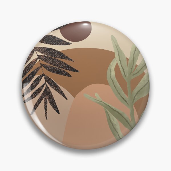 Artikelvorschau, Minimal Modern Abstract Shapes Black Leaves Warm Tones Design entworfen und verkauft von zedonee.