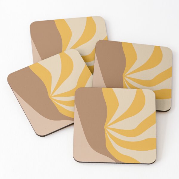 Artikelvorschau,  Minimal Modern  Abstract Shapes Orange Leaves Warm Tones  Design entworfen und verkauft von zedonee.