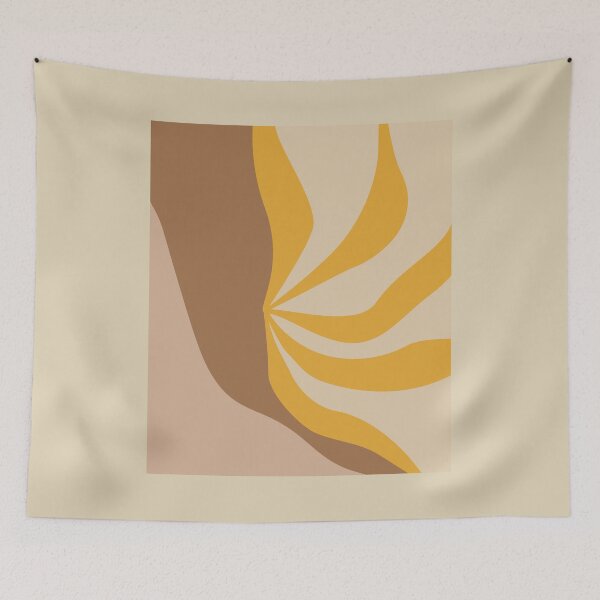 Artikelvorschau,  Minimal Modern  Abstract Shapes Orange Leaves Warm Tones  Design entworfen und verkauft von zedonee.