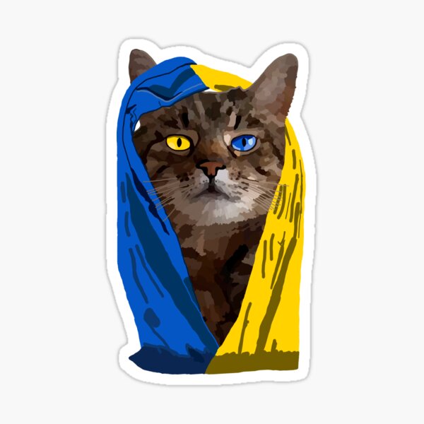 Item preview, Ukraine Cat Stepan Ukrainian Flag Eyes Pride Ukraine designed and sold by Aide.