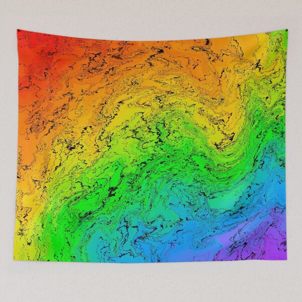Item preview, Rainbow melting textile designed and sold by FrickinFreckled.