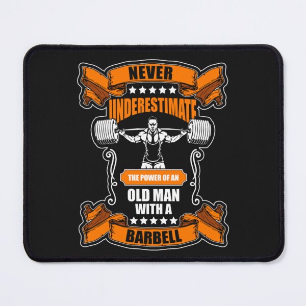Item preview, Power Old Man With Barbell Gym Workout sport Bodybuilders designed and sold by ClamenTaon.
