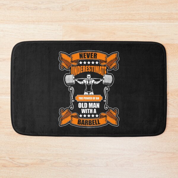 Item preview, Power Old Man With Barbell Gym Workout sport Bodybuilders designed and sold by ClamenTaon.